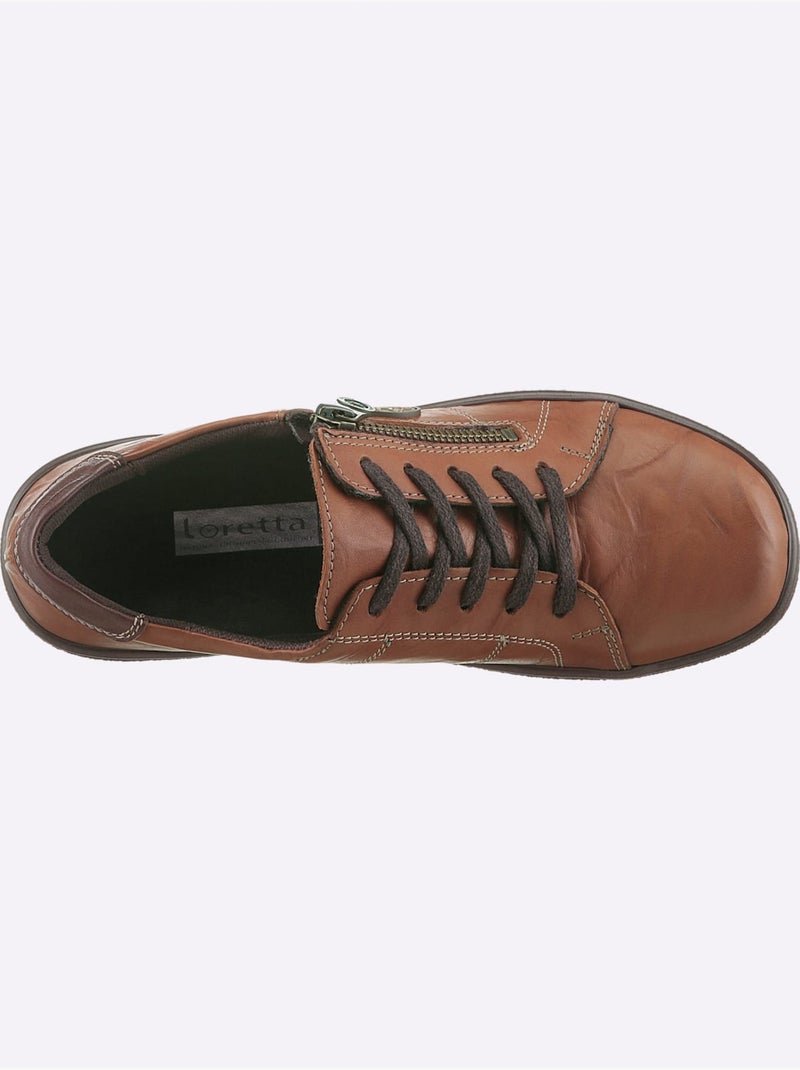 Chaussures à lacets en cuir avec glissière et semelle légère - taille standard - witt Ambre - Kiabi