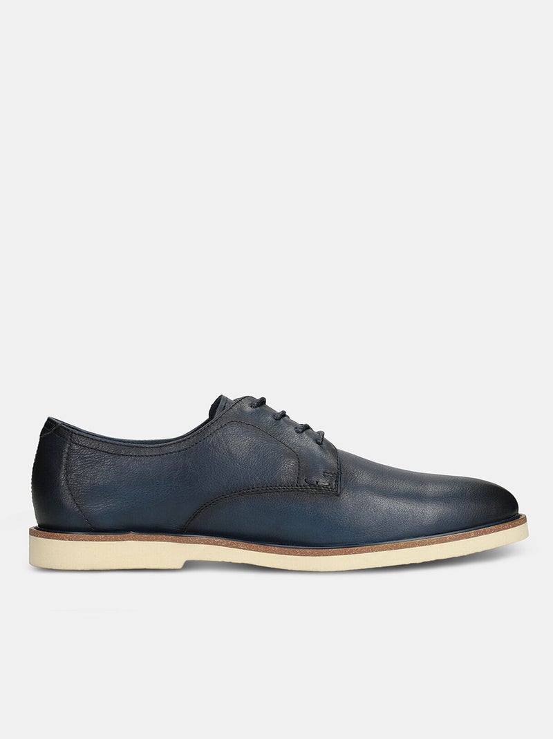 Chaussures à lacets en cuir BATA Bleu - Kiabi