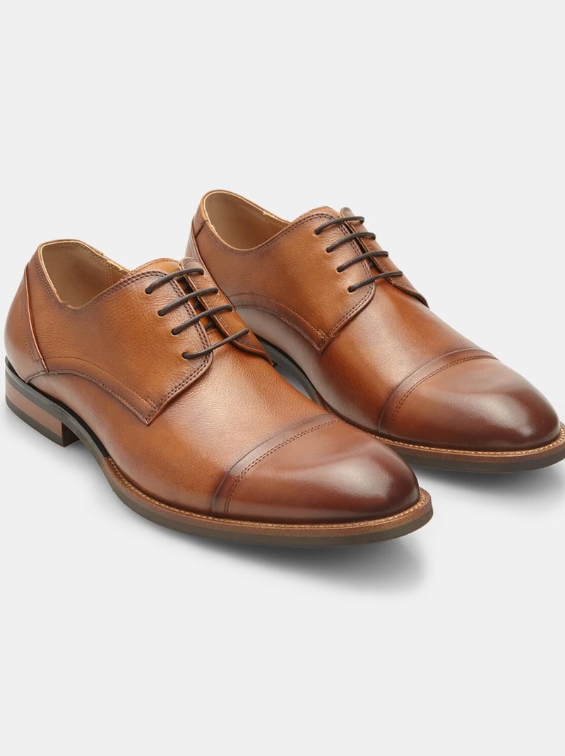 Chaussures à lacets en cuir  bata Bronze - Kiabi
