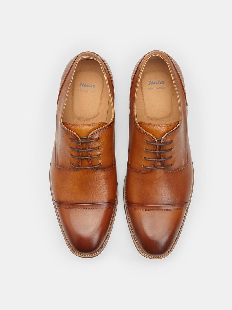 Chaussures à lacets en cuir  bata Bronze - Kiabi