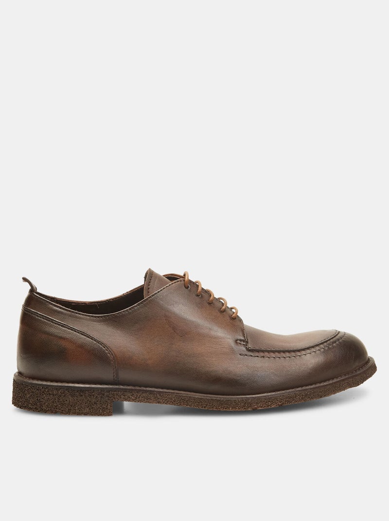 Chaussures à lacets en cuir BATA Marron - Kiabi