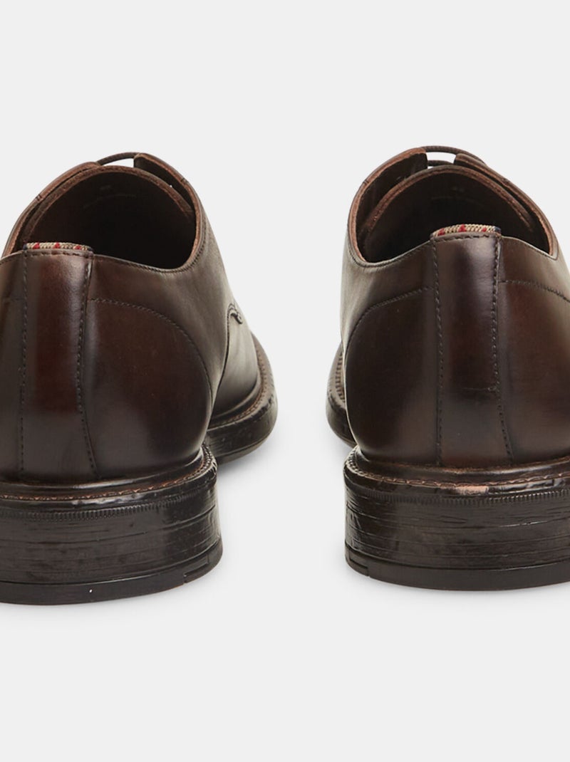Chaussures à lacets en cuir BATA Marron - Kiabi
