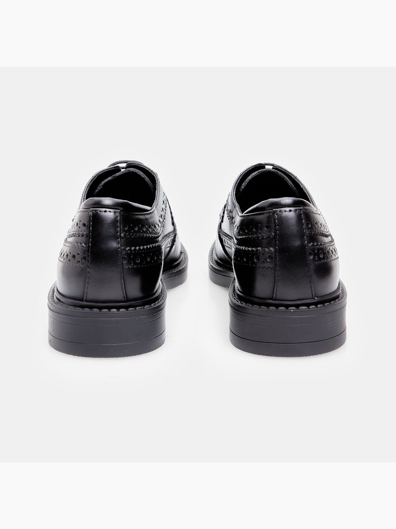 Chaussures à lacets en cuir BATA Noir - Kiabi
