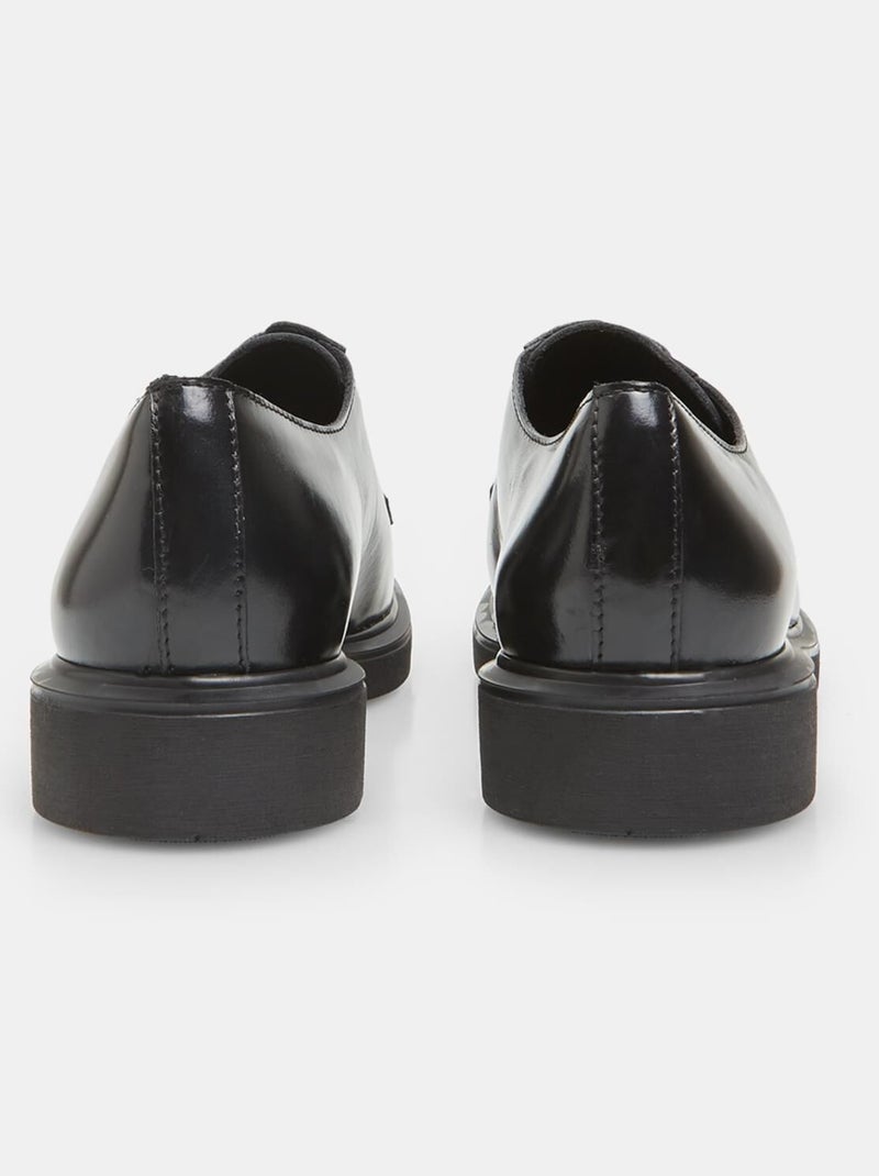 Chaussures à lacets en cuir  BATA Noir - Kiabi