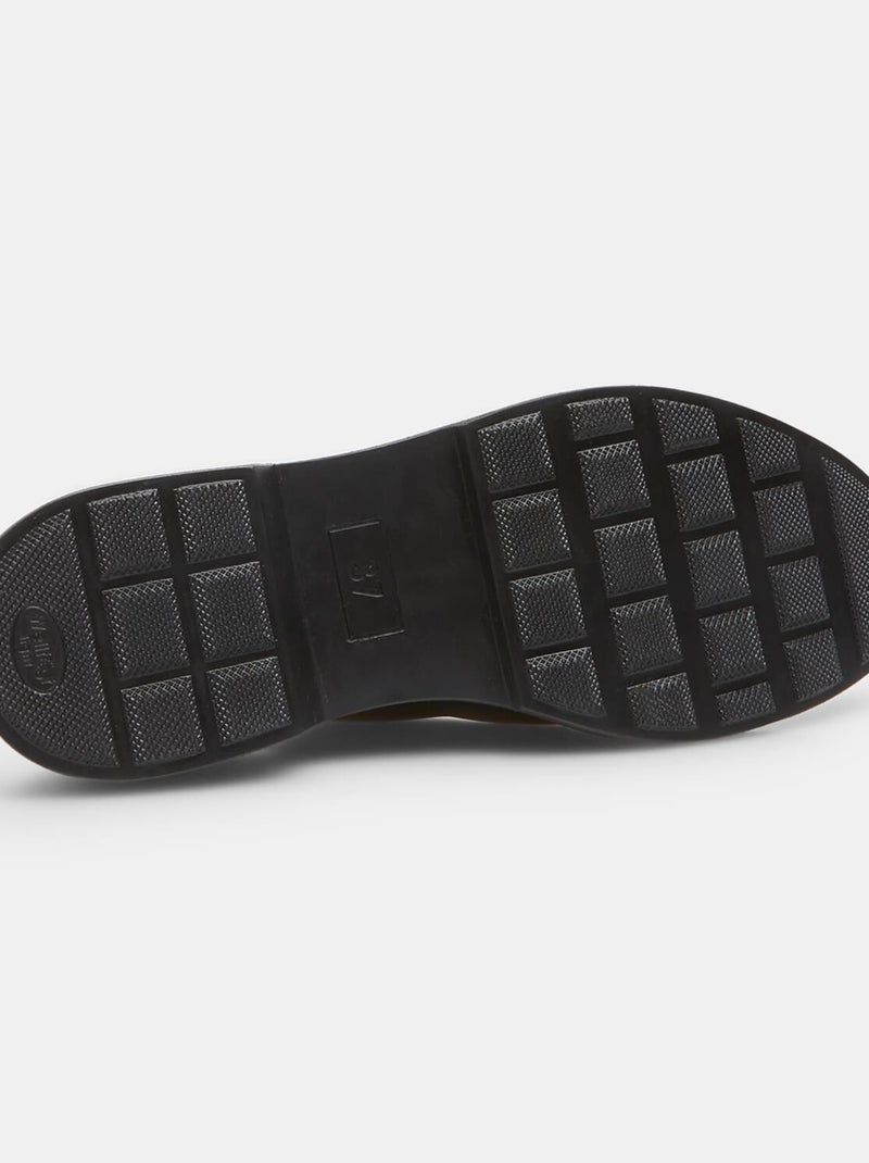 Chaussures à lacets en cuir  BATA Noir - Kiabi