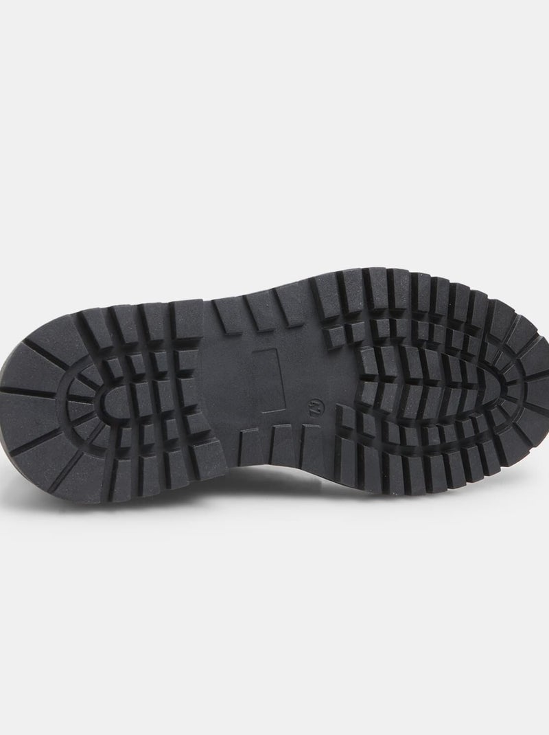 Chaussures à lacets en cuir BATA Noir - Kiabi