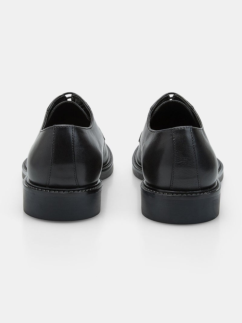 Chaussures à lacets  en cuir Bata Noir - Kiabi