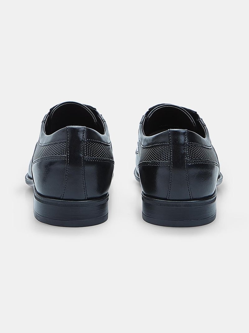 Chaussures à lacets en Cuir  BATA Noir - Kiabi
