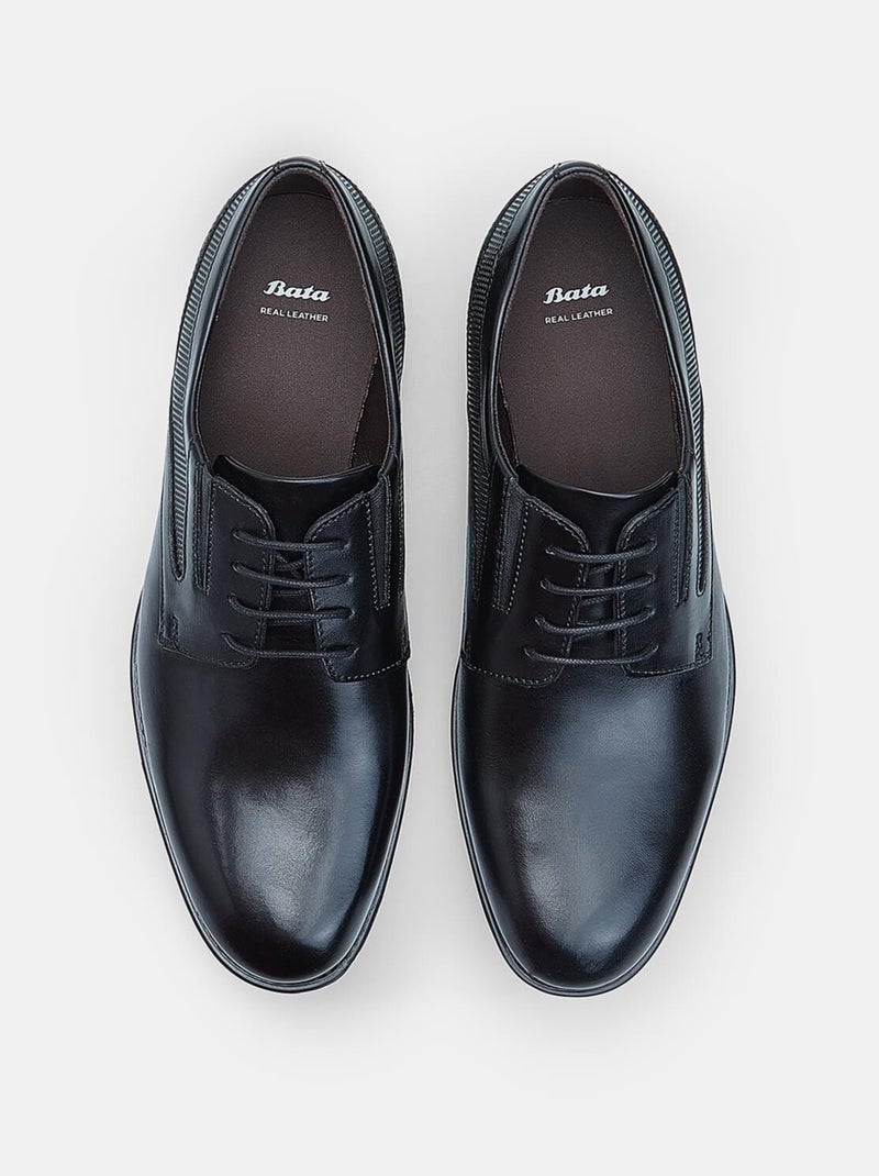 Chaussures à lacets en Cuir  BATA Noir - Kiabi