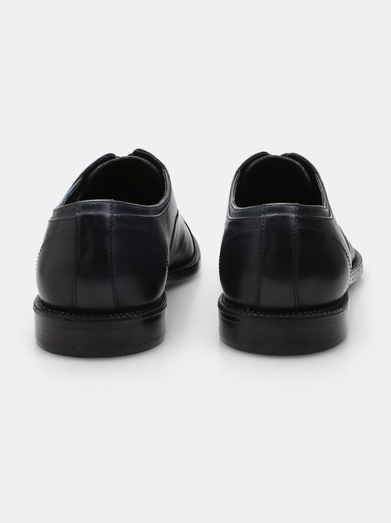 Chaussures à lacets en cuir confortables  BATA Bleu - Kiabi
