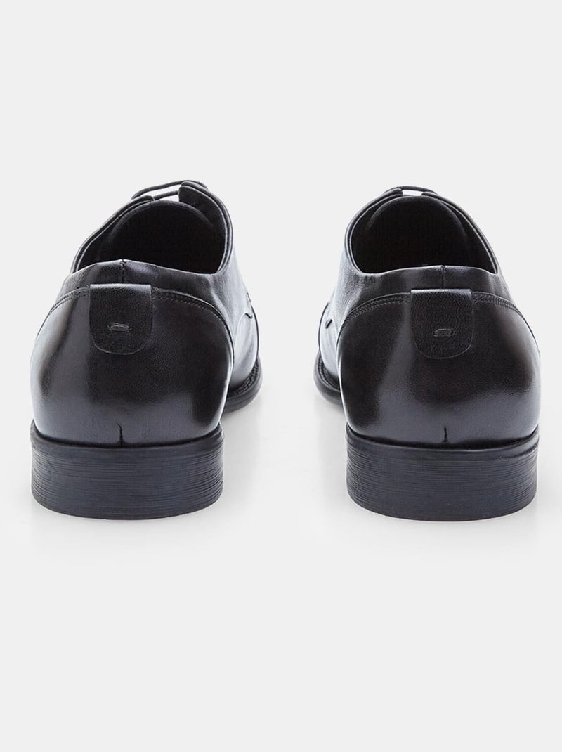 Chaussures à lacets en Cuir confortables  BATA Noir - Kiabi