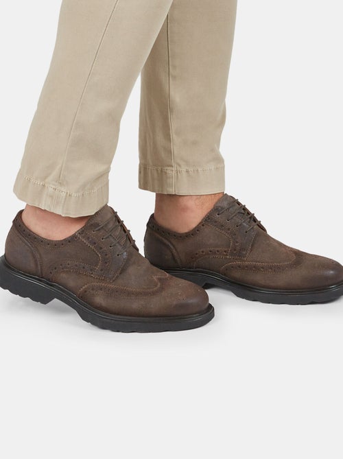 Chaussures à lacets en cuir velours BATA - Kiabi