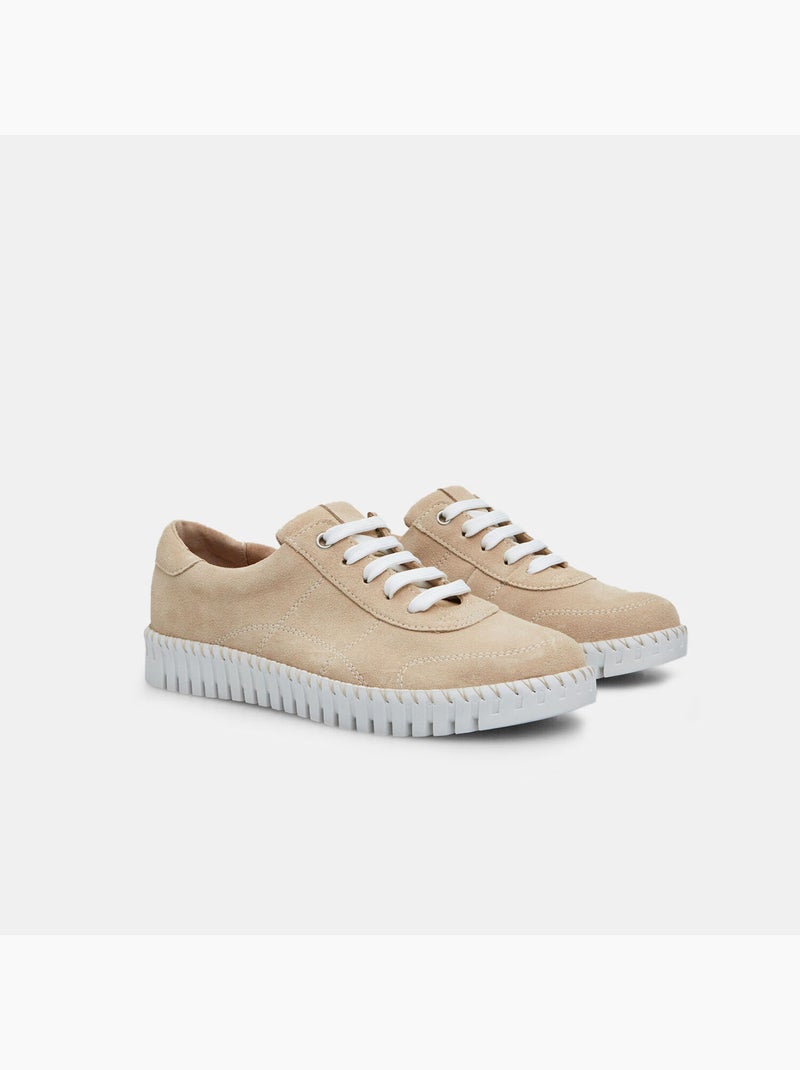 Chaussures à lacets en daim BATA Beige - Kiabi