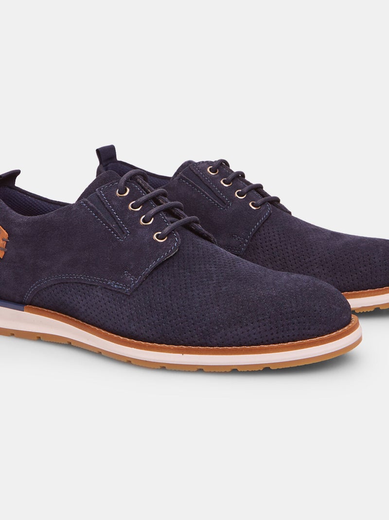 Chaussures à lacets en daim BATA Bleu - Kiabi