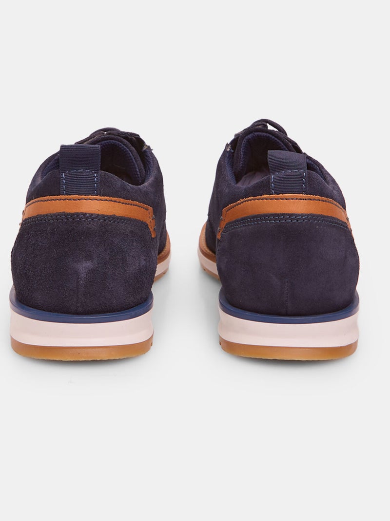 Chaussures à lacets en daim BATA Bleu - Kiabi