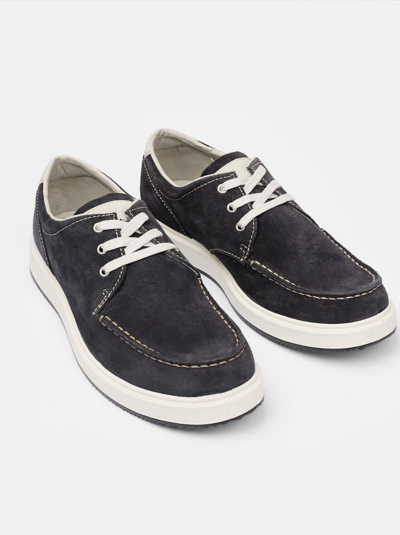 Chaussures à lacets en daim BATA Bleu - Kiabi