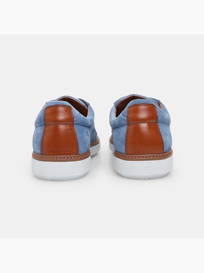 Chaussures à lacets en daim BATA Bleu - Kiabi