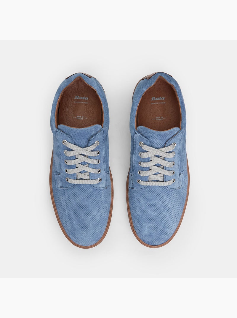 Chaussures à lacets en daim BATA Bleu - Kiabi