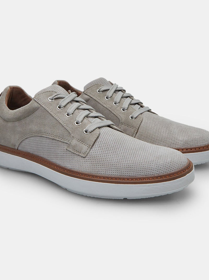 Chaussures à lacets en daim BATA Gris - Kiabi
