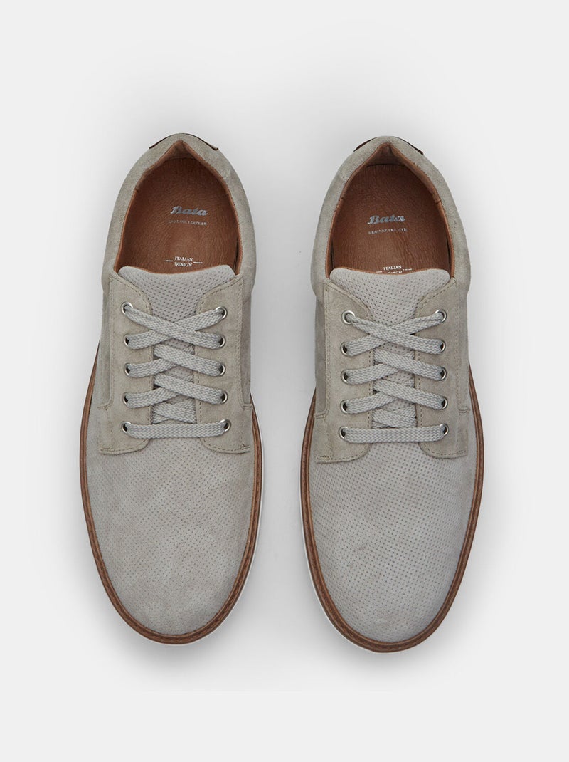 Chaussures à lacets en daim BATA Gris - Kiabi