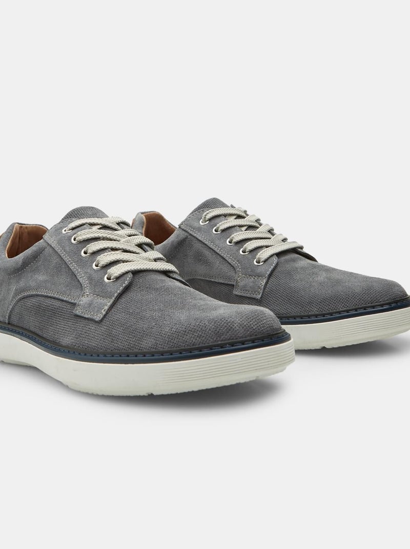 Chaussures à lacets en daim BATA Gris foncé - Kiabi