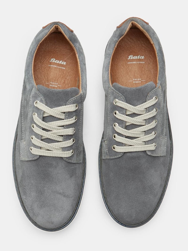 Chaussures à lacets en daim BATA Gris foncé - Kiabi
