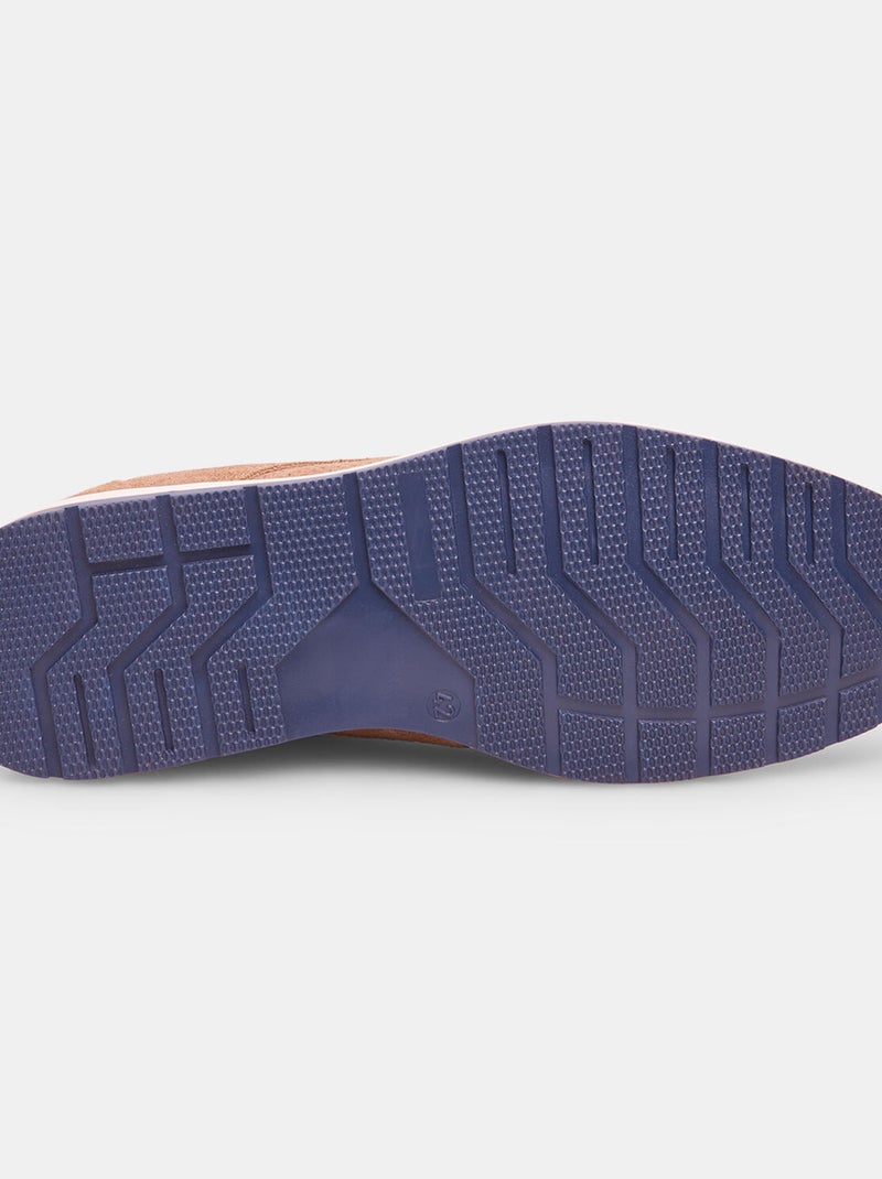 Chaussures à lacets en daim BATA Taupe - Kiabi