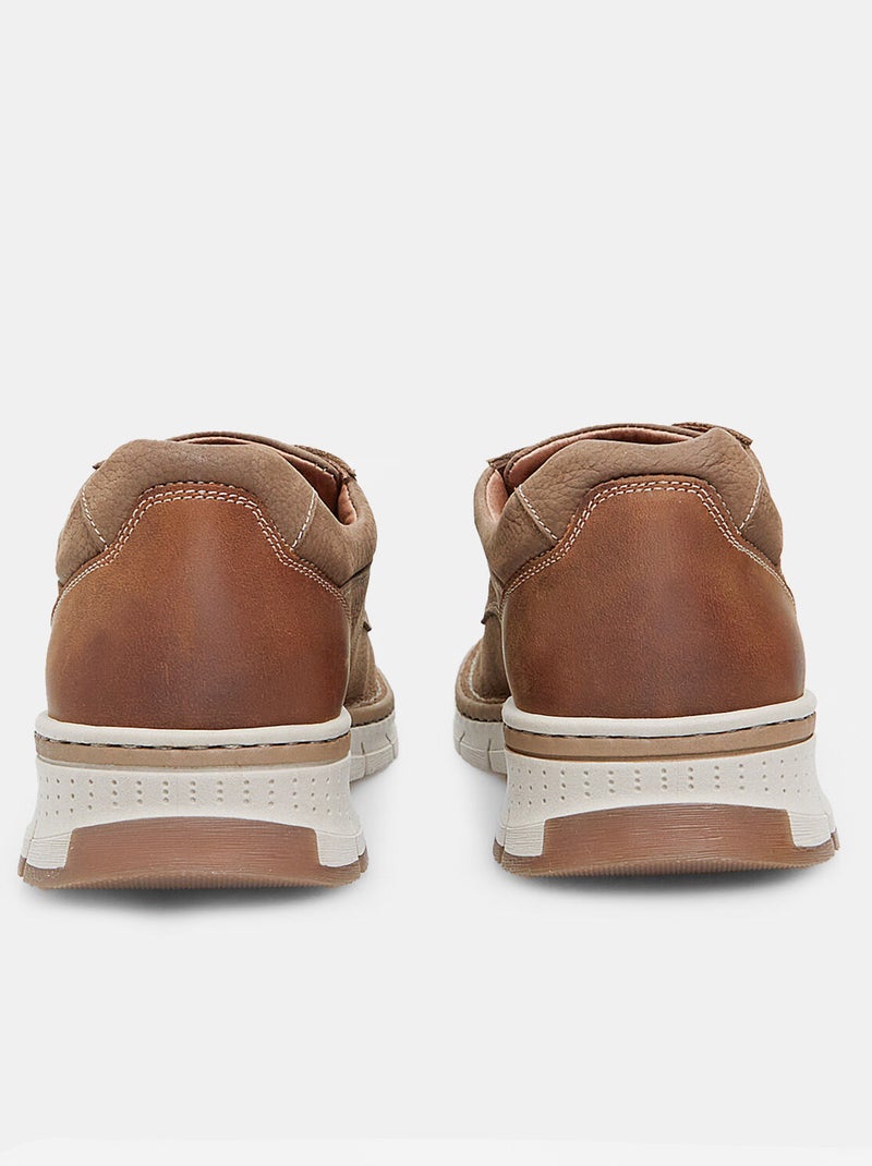 Chaussures à lacets en nubuck BATA Taupe - Kiabi