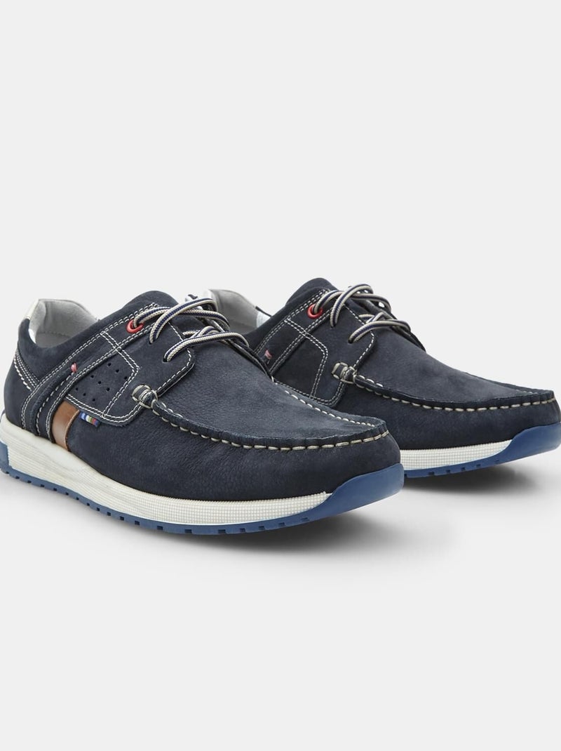 Chaussures à lacets en Nubuck comfortables BATA Bleu - Kiabi