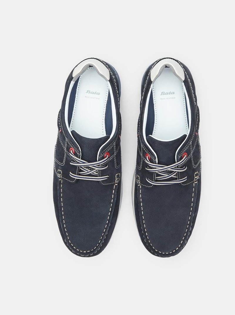 Chaussures à lacets en Nubuck comfortables BATA Bleu - Kiabi