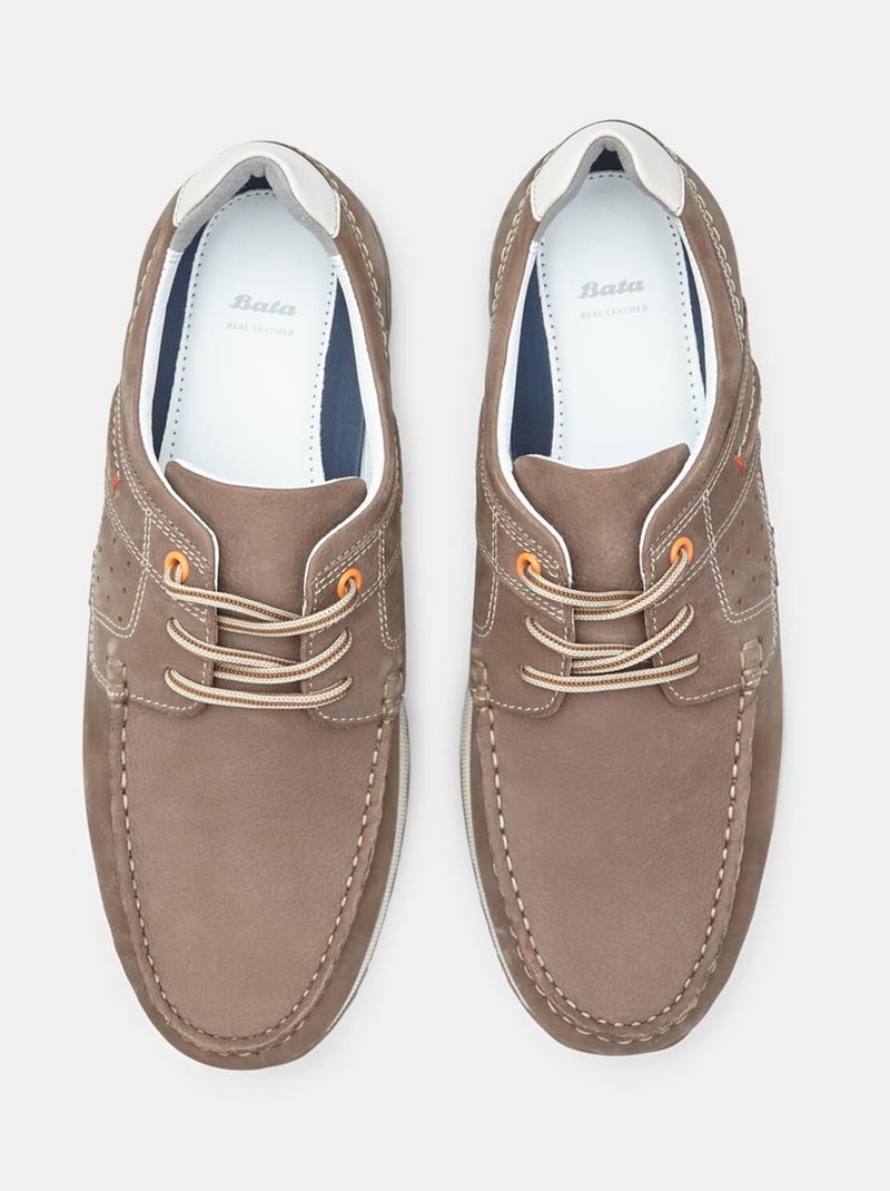 Chaussures à lacets en Nubuck comfortables BATA Bronze - Kiabi