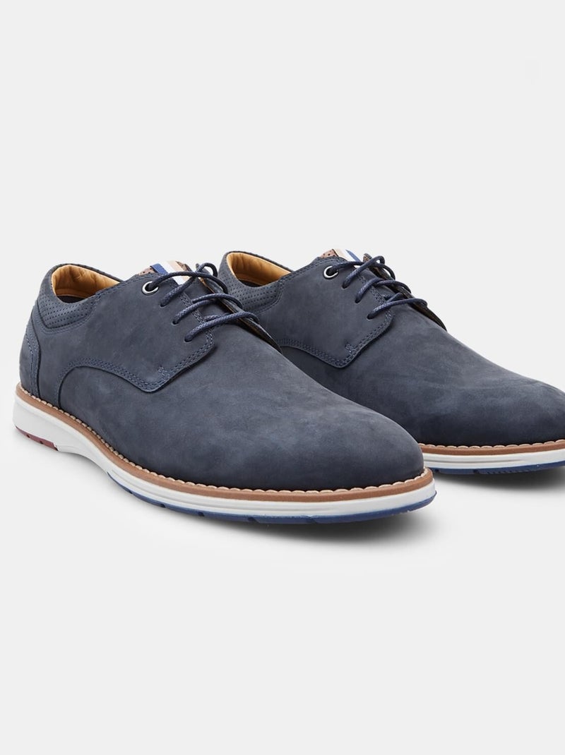 Chaussures à lacets en Nubuck confortables  BATA Bleu - Kiabi