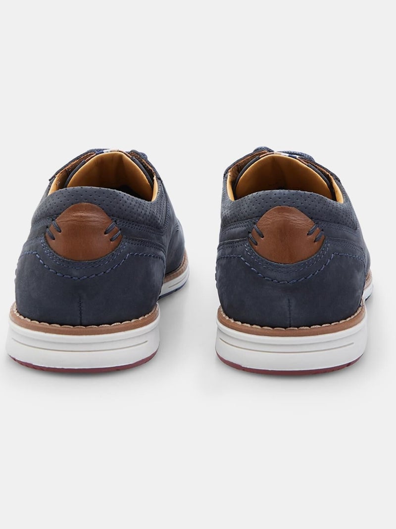 Chaussures à lacets en Nubuck confortables  BATA Bleu - Kiabi