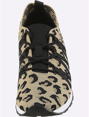 Chaussures à lacets en textile élastique avec motifs animaliers - Taille standard - Helline
