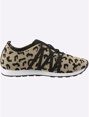 Chaussures à lacets en textile élastique avec motifs animaliers - Taille standard - Helline