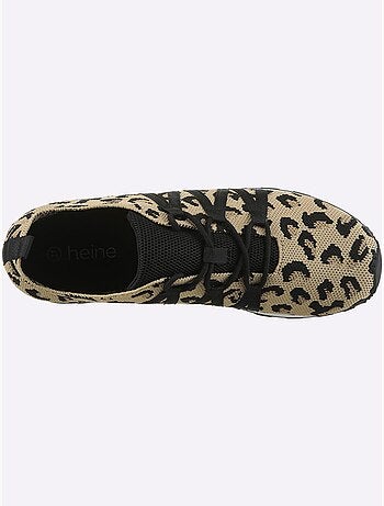 Chaussures à lacets en textile élastique avec motifs animaliers - Taille standard - Helline