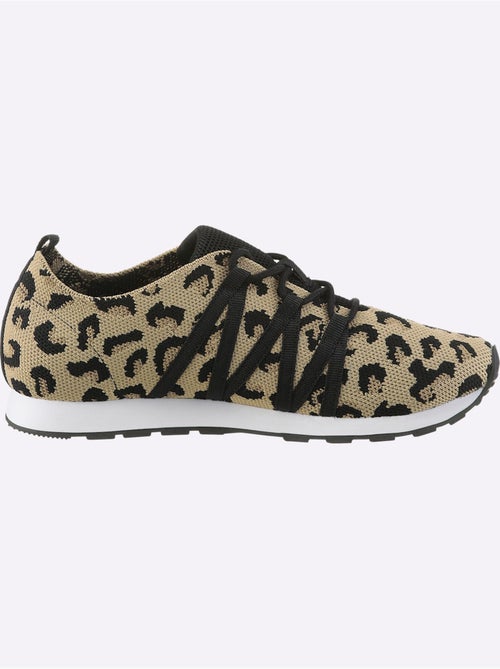 Chaussures à lacets en textile élastique avec motifs animaliers - Taille standard - Helline - Kiabi Chaussures à lacets en textile élastique avec motifs animaliers - Taille standard - Helline - Kiabi
