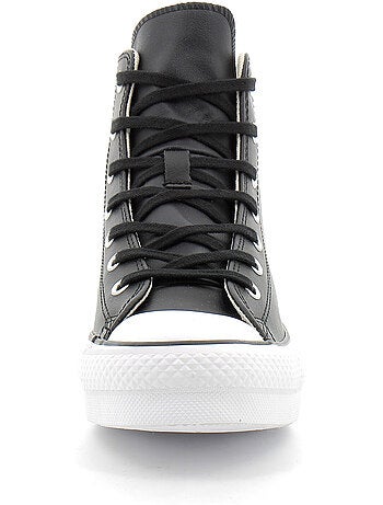 Chaussures à Plateforme Montante en Cuir Pour Enfant Chuck Taylor All Star Lift Platform Leather