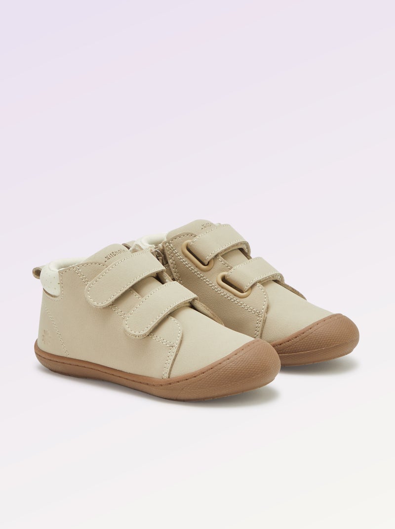 Chaussures à scratchs motricité 3 - Kitchoun Beige - Kiabi