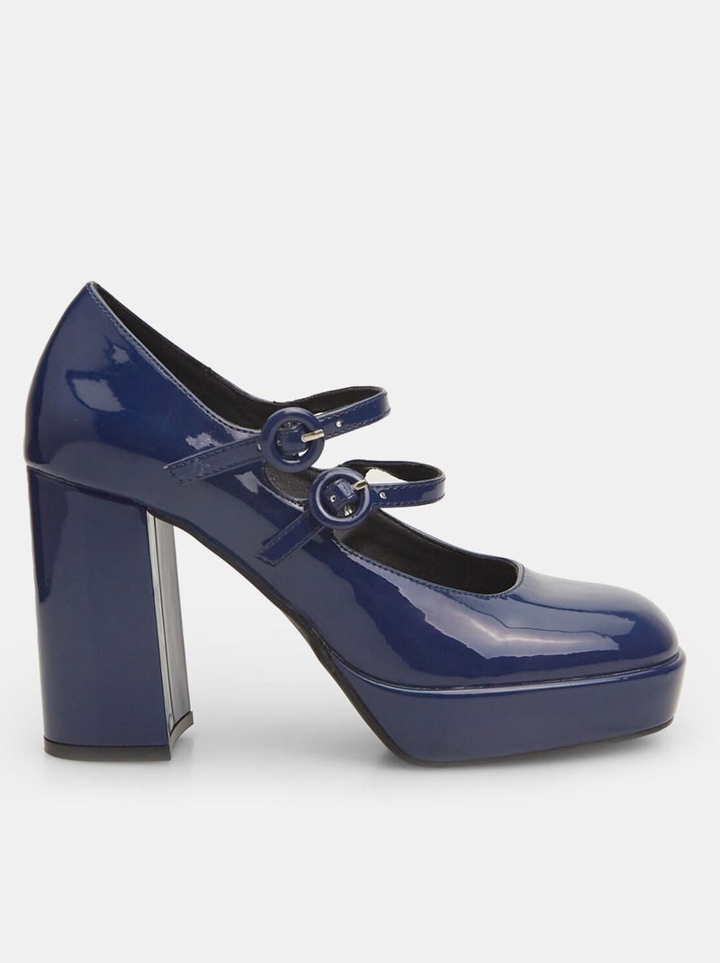 Chaussures à talons avec double bracelet BATA Bleu - Kiabi