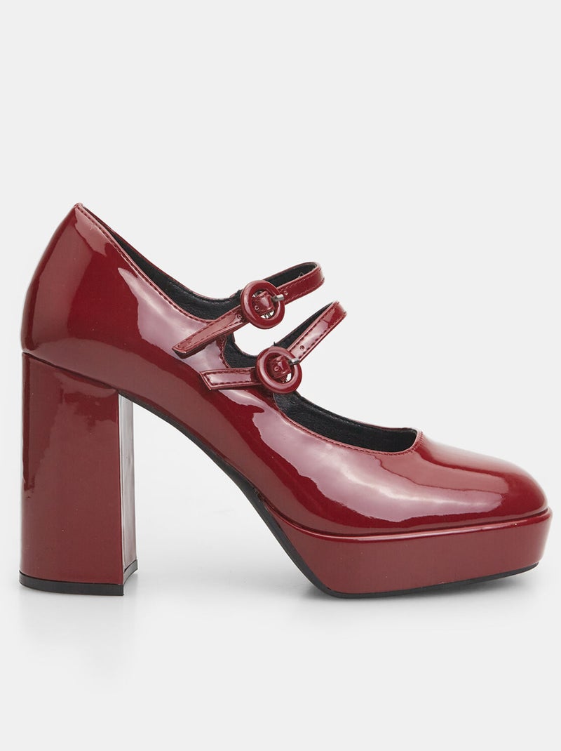 Chaussures à talons avec double bracelet BATA Bordeaux - Kiabi