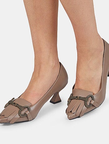 Chaussures à talons avec talon midi et barrette BATA
