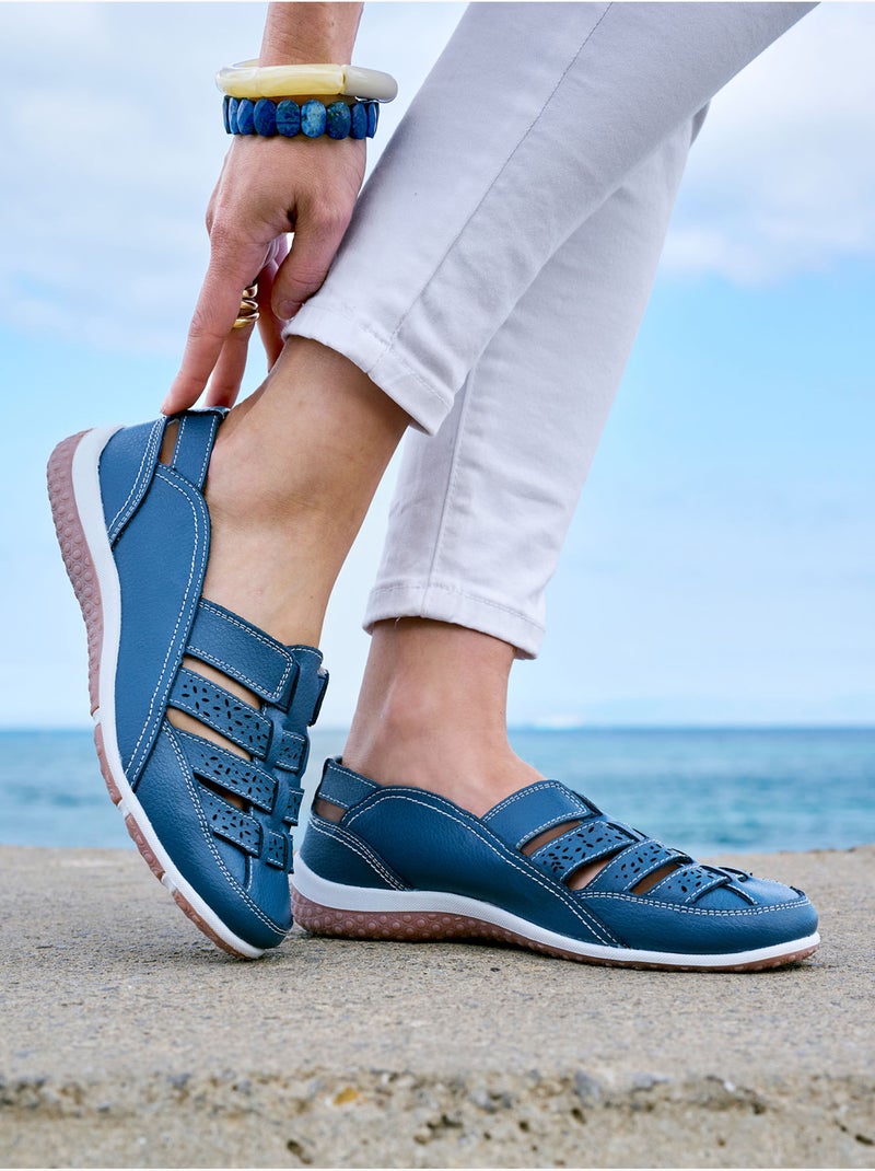 Chaussures ajourées élastiquées - PEDICONFORT Bleu - Kiabi