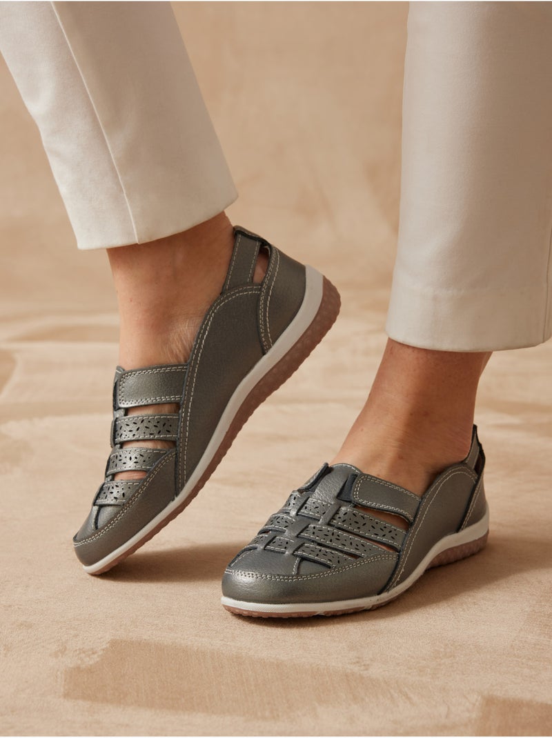 Chaussures ajourées élastiquées - PEDICONFORT Gris - Kiabi