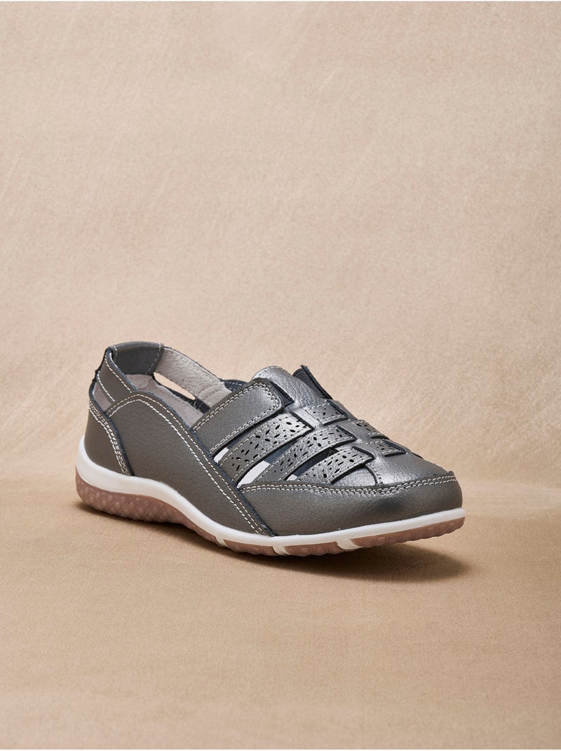 Chaussures ajourées élastiquées - PEDICONFORT Gris - Kiabi