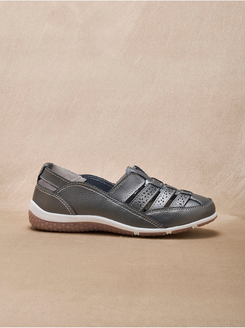 Chaussures ajourées élastiquées - PEDICONFORT Gris - Kiabi