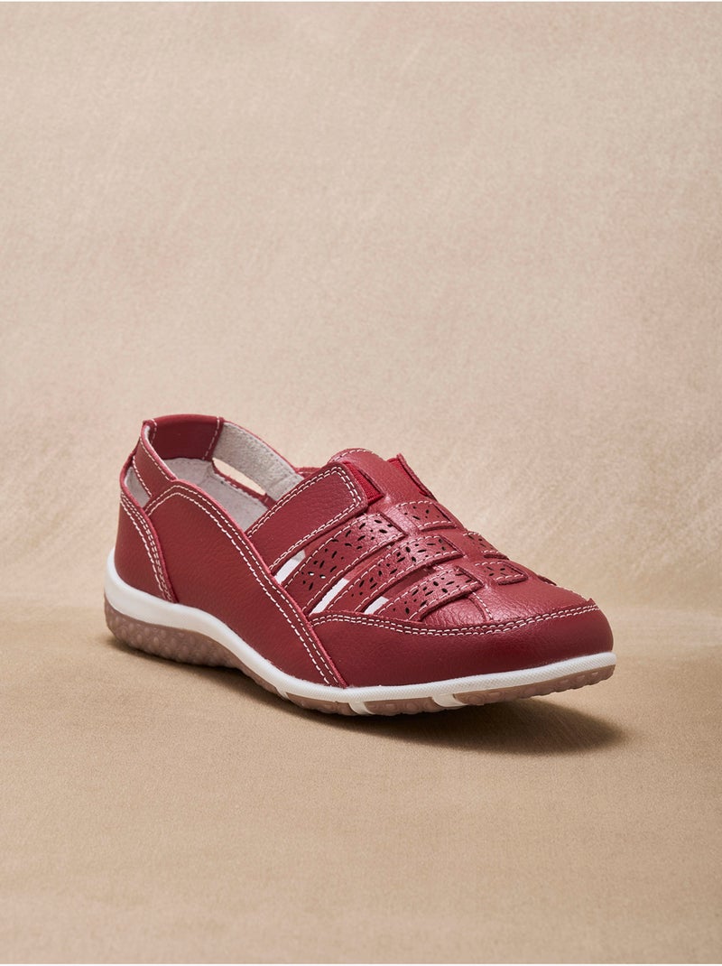 Chaussures ajourées élastiquées - PEDICONFORT Rouge - Kiabi