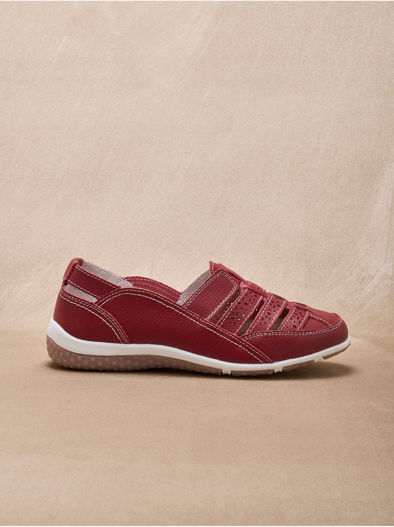 Chaussures ajourées élastiquées - PEDICONFORT Rouge - Kiabi