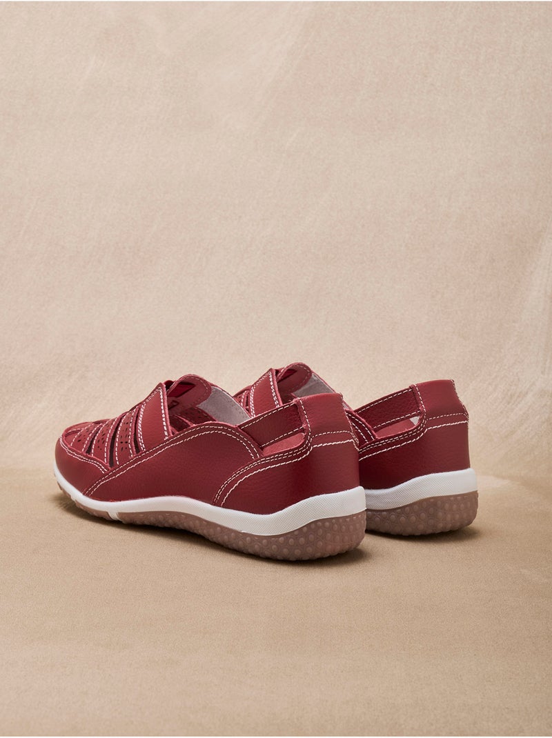 Chaussures ajourées élastiquées - PEDICONFORT Rouge - Kiabi