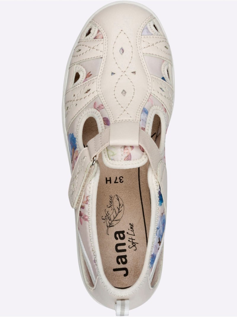 Chaussures auto-agrippantes avec semelle en caoutchouc et doublure textile - Taille standard - Witt Beige - Kiabi